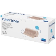 Pütterbinde 8cmx5m, hautfarben   10 St.