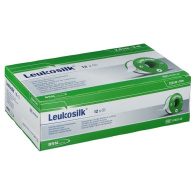 Leukosilk 2,5cmx5m ohne Schutzring 12 Rollen