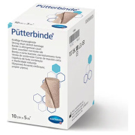 Pütterbinde 10cmx5m, hautfarben  10St.