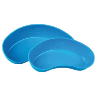Nierenschale aus blauem Kunststoff