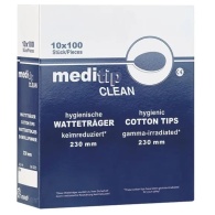 Watteträger Meditip Clean 23cm   1000St.