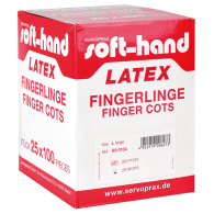 Soft-Hand Fingerlinge Latex Gr. 5 (XL)     100 St.