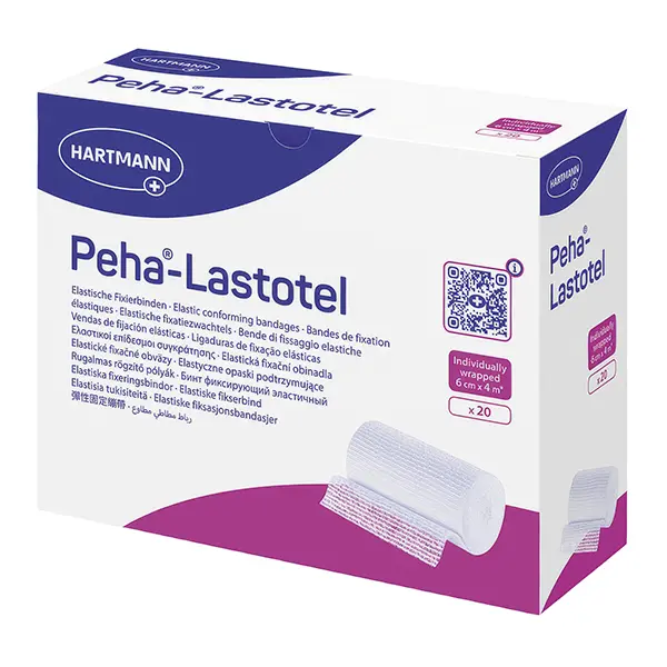 Peha-Lastotel 8cmx4m, hochelastische Fixierbinde 20 St.