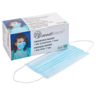 Mediware chirurgischer Mundschutz blau 50 St.