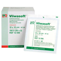 Vliwasoft Schlitzkompressen 10x10cm, steril 50x2 St.